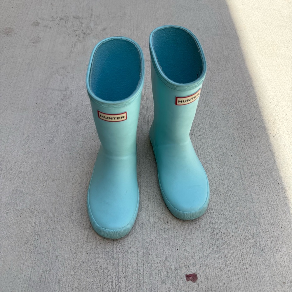 Hunter Kids First Classic Rain Boots Light Blue Size US 11 Kids UK 10 Wellies